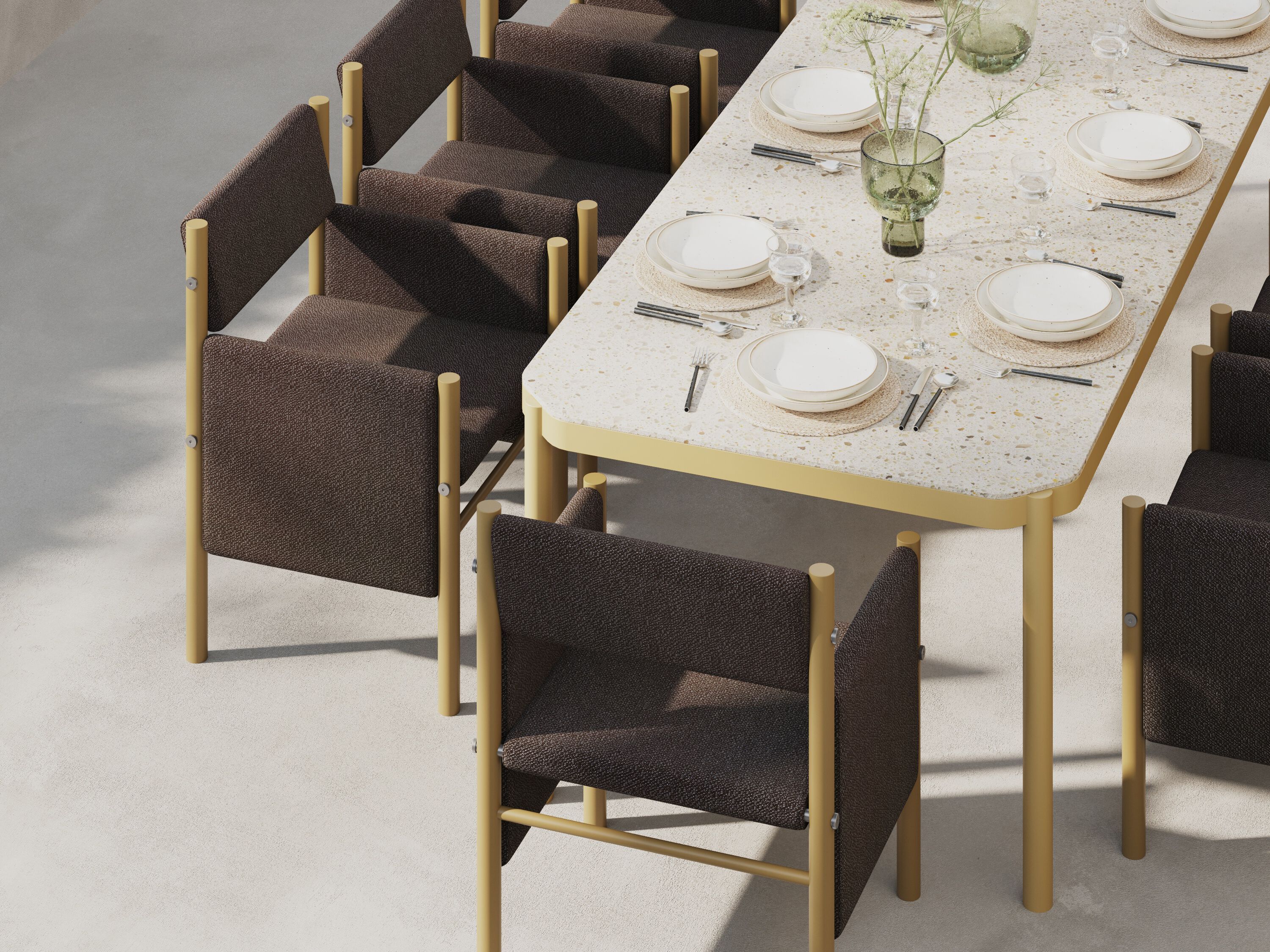 Мягкий стул из нержавеющей стали с подлокотниками Joyf Wabi ARCH-00064836 - Вид №11