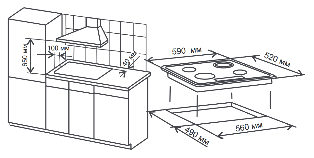 9032590 Электрическая варочная поверхность De Luxe 595204.04эвс-010 STDN-0001407 - Вид №7