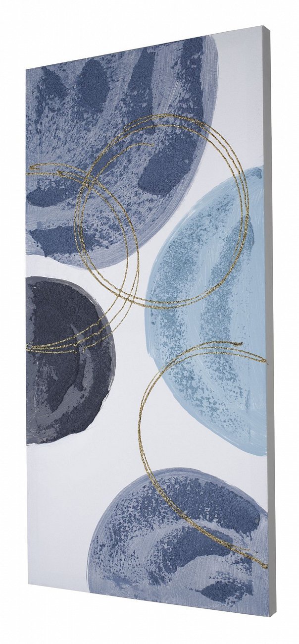 Картина на холсте сине-голубая с глиттером 30х60 см Tomas Stern TOMAS STERN  00-3872637 Голубой;синий;разноцветный  - Вид №1