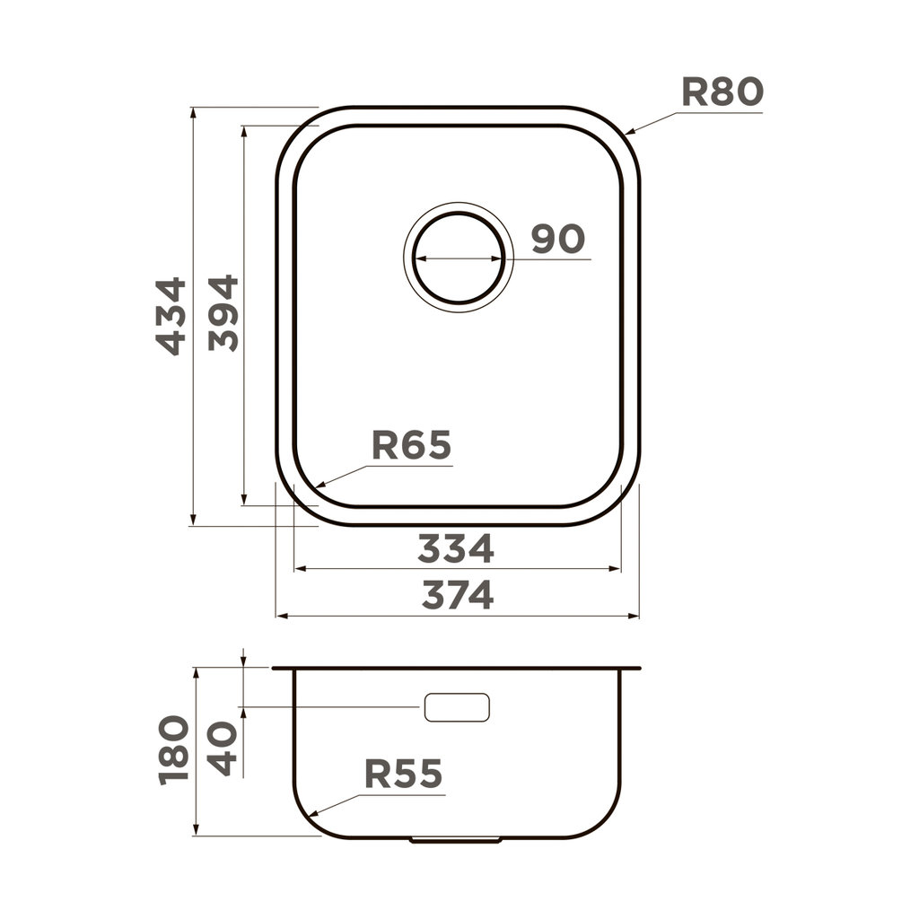 Кухонная мойка Omi 38-U/I IN OMOIKIRI 4997435 - Вид №1