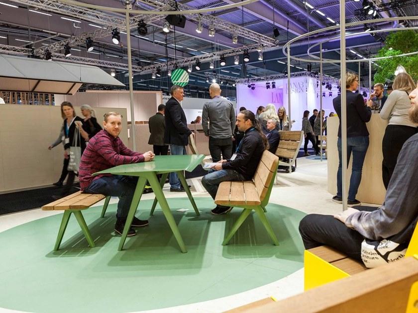 VESTRE Скамья из стали и дерева со спинкой Nunu sun-id-1460879 - Вид №5