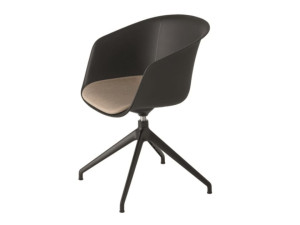 Вращающееся кресло из полипропилена с мягким сиденьем