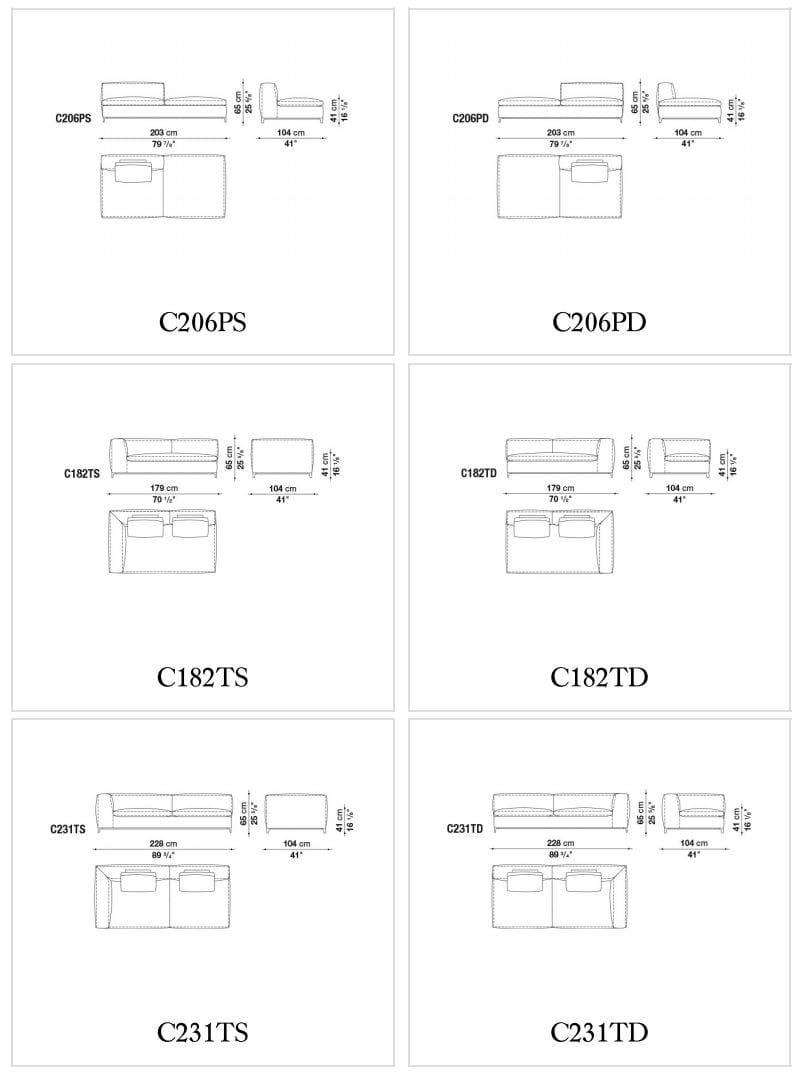 Угловой диван из ткани B&B Italia Michel ARCH-00092075 - Вид №19