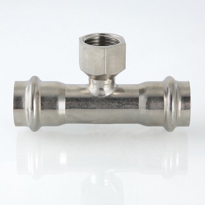 VTi.932.I.350435 Фитинг из нержавеющей стали – пресс-тройник с внутренней резьбой Valtec 35 мм х 1/2"  - Вид №4