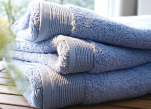 TOW_UNI_BLEU_150 Полотенце 100/150 bleuet голубой хлопок 600гр/м3 Blanc des Vosges