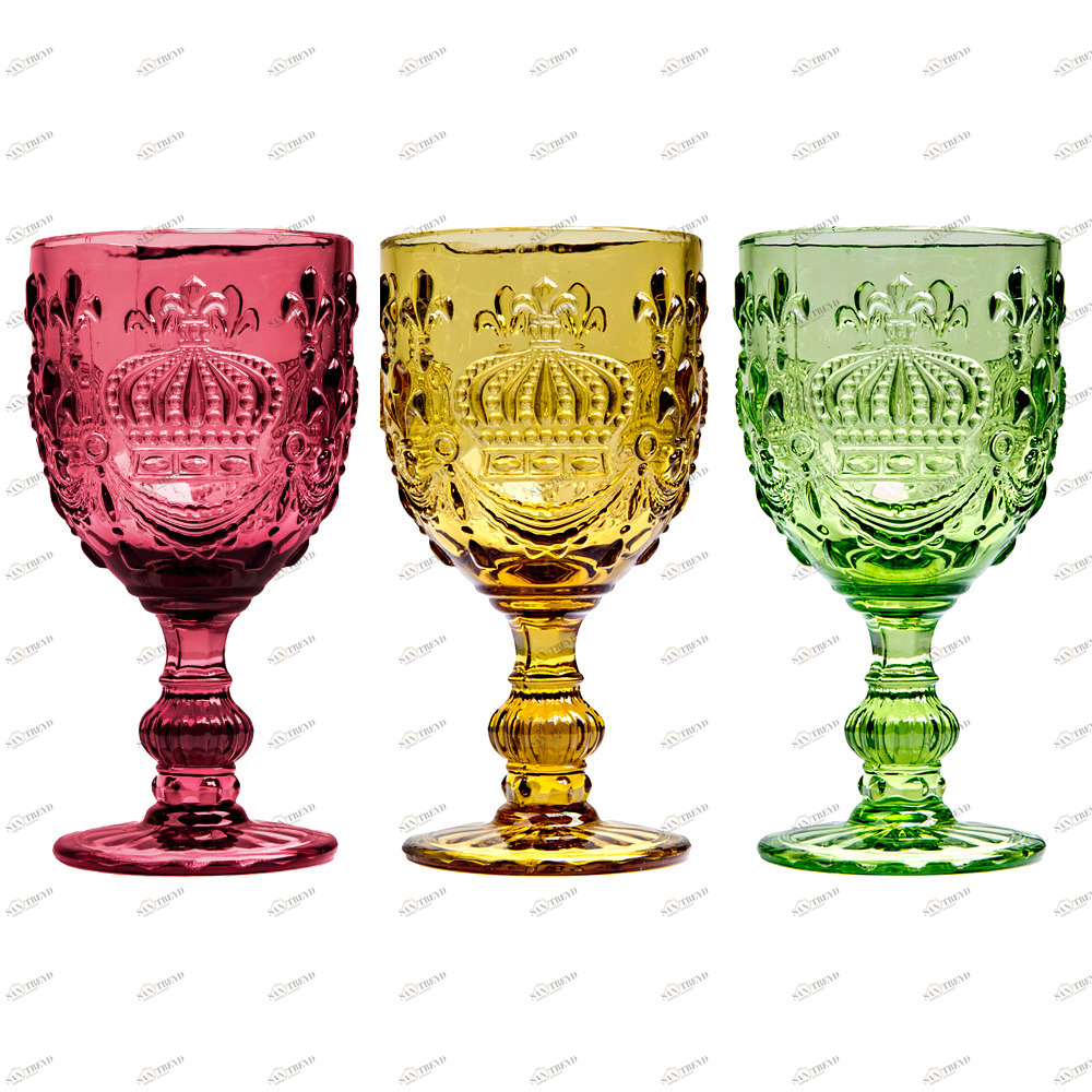 Комплект фужеров «Ваше Высочество», версия 2 BYOBJECT CRYSTAL 030042 Желтый;зеленый;розовый Object Desire