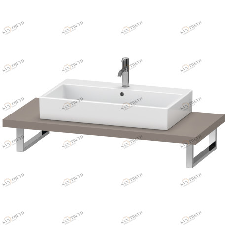 BR102C04343 Консоль для накладных раковин и встраиваемых умывальников, Толщина консоли 45 мм Brioso #BR102C 550 мм Базальт матовый, декор Duravit