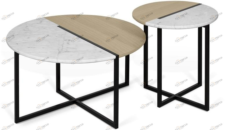 TemaHome Круглый журнальный столик для гостиной sun-id-1361877