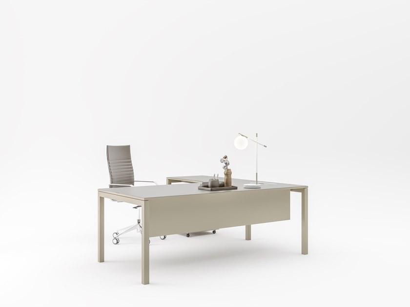 PROF Рабочий стол из дерева с системой управления кабелями Dieci sun-id-1393200 - Вид №11