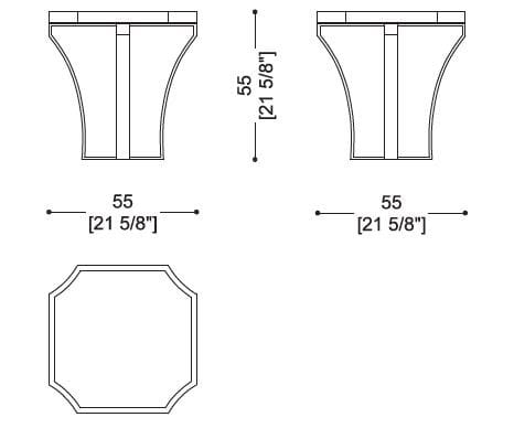 Высокий журнальный столик из мрамора Calacatta Oro Sicis ARCH-00152819 - Вид №4