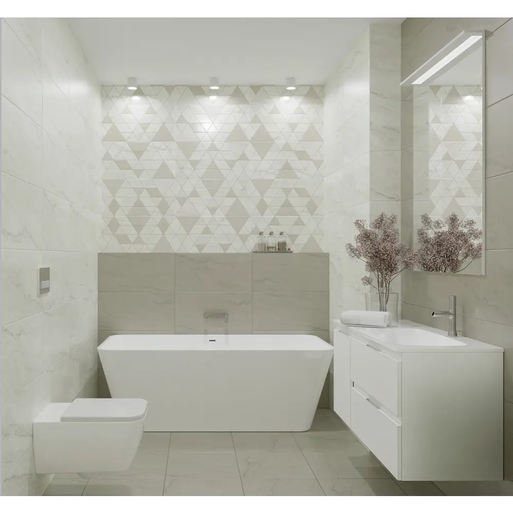 Плитка напольная Azori Carlina Shadow 42x42 см 1.23 м² матовая цвет серый STLM-2027477 - Вид №1