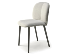 Тканевый мягкий стул с деревянными ножками