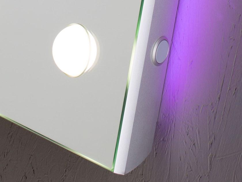 UNICA by Cantoni Прямоугольное настенное зеркало в современном стиле из анодированного алюминия со встроенной подсветкой Mh sun-id-1461470 - Вид №6