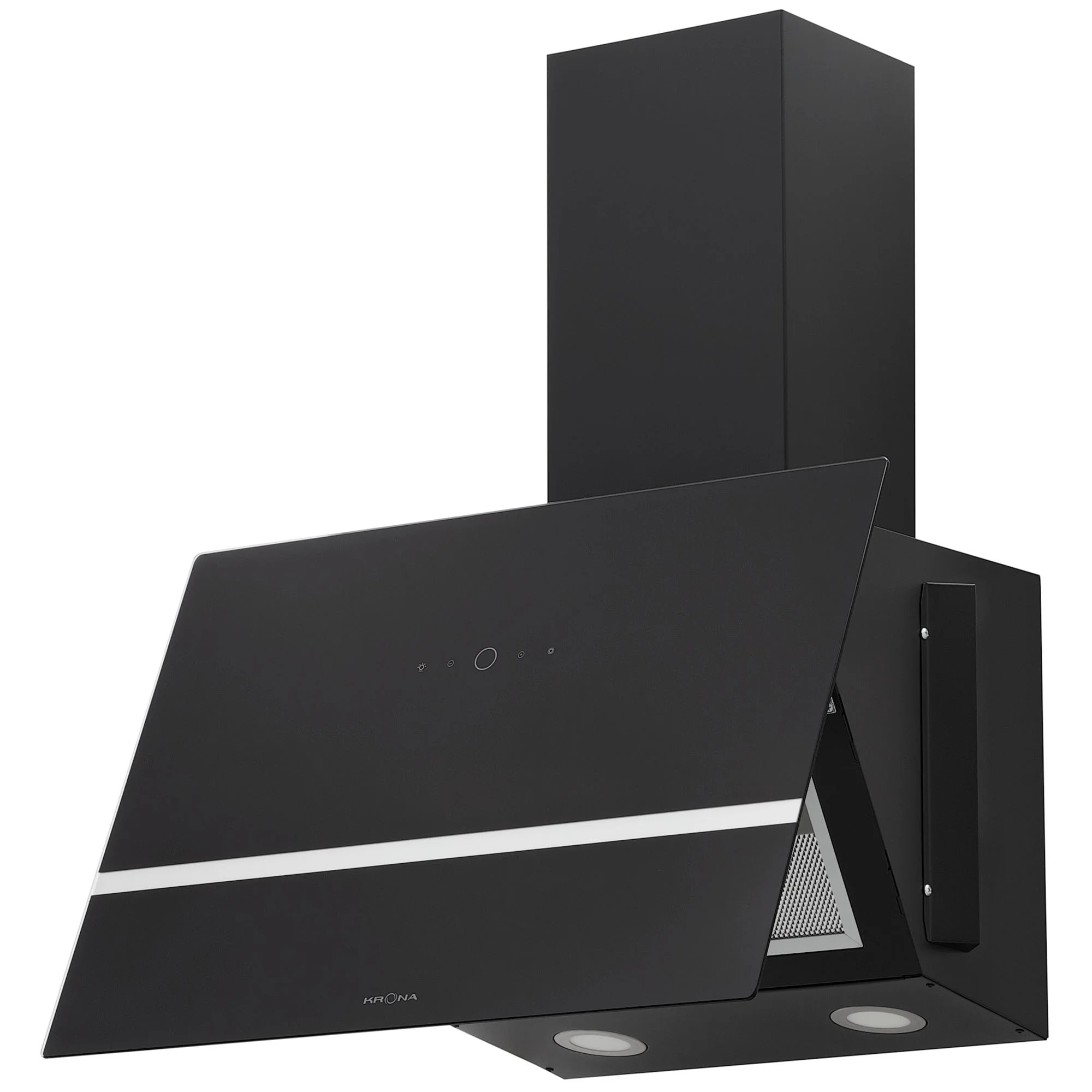 9138441 Вытяжка наклонная KRONA BRUNA 600 S черный/серебристый STDN-0035915 - Вид №2