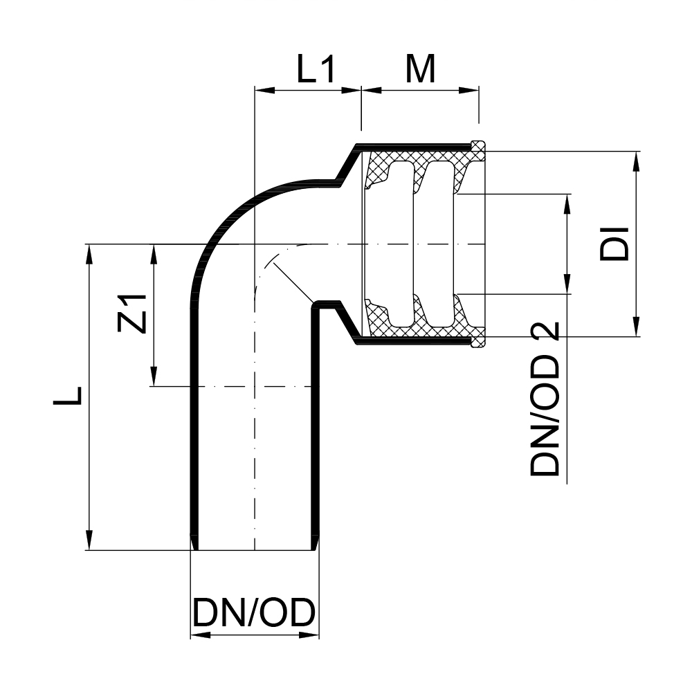 02365 Отводы Tece  - Вид №1
