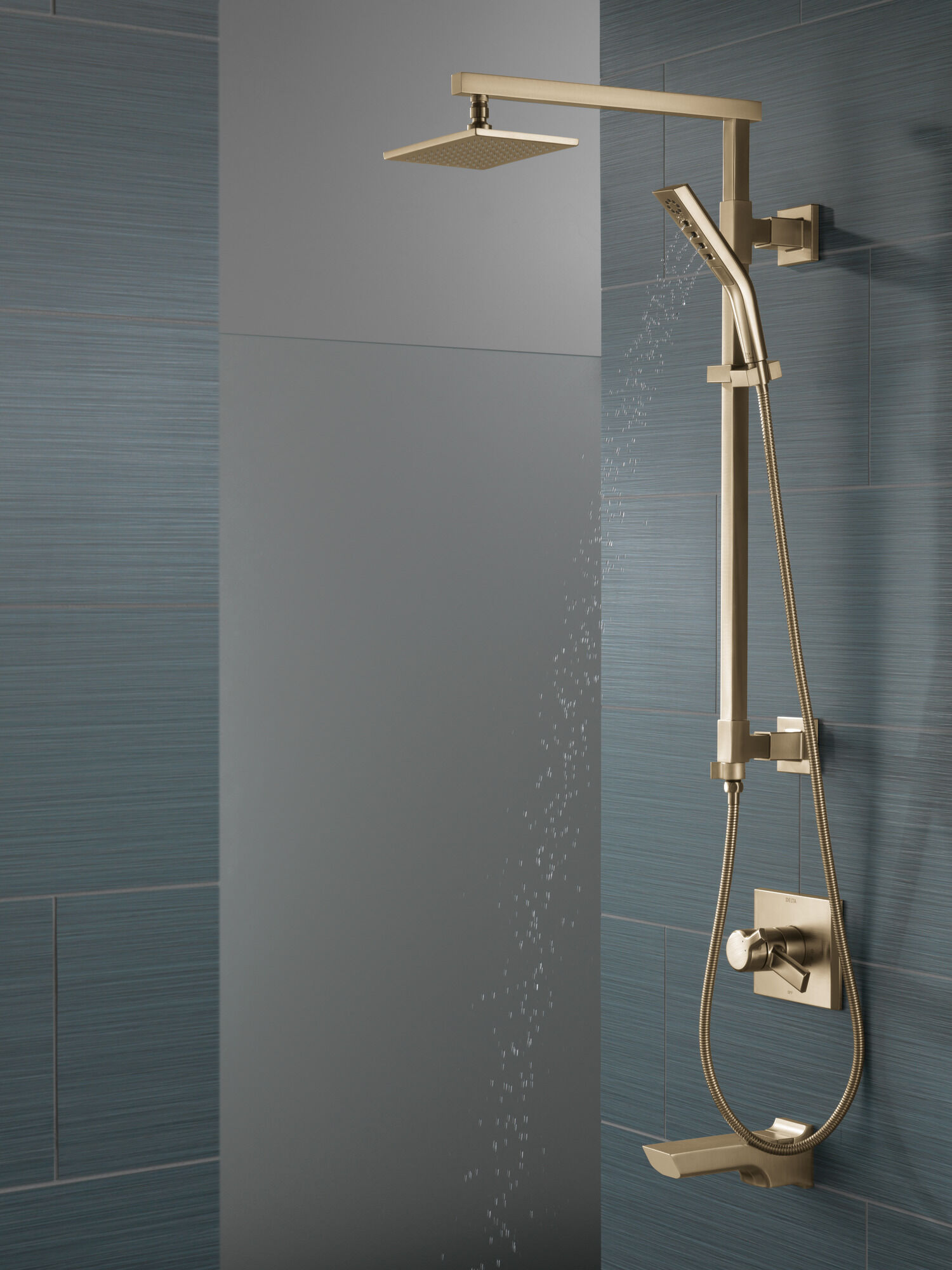 58420-CZ Душевая колонна угловая 26 дюймов Delta Faucet Universal Showering Шампанское бронза  - Вид №7