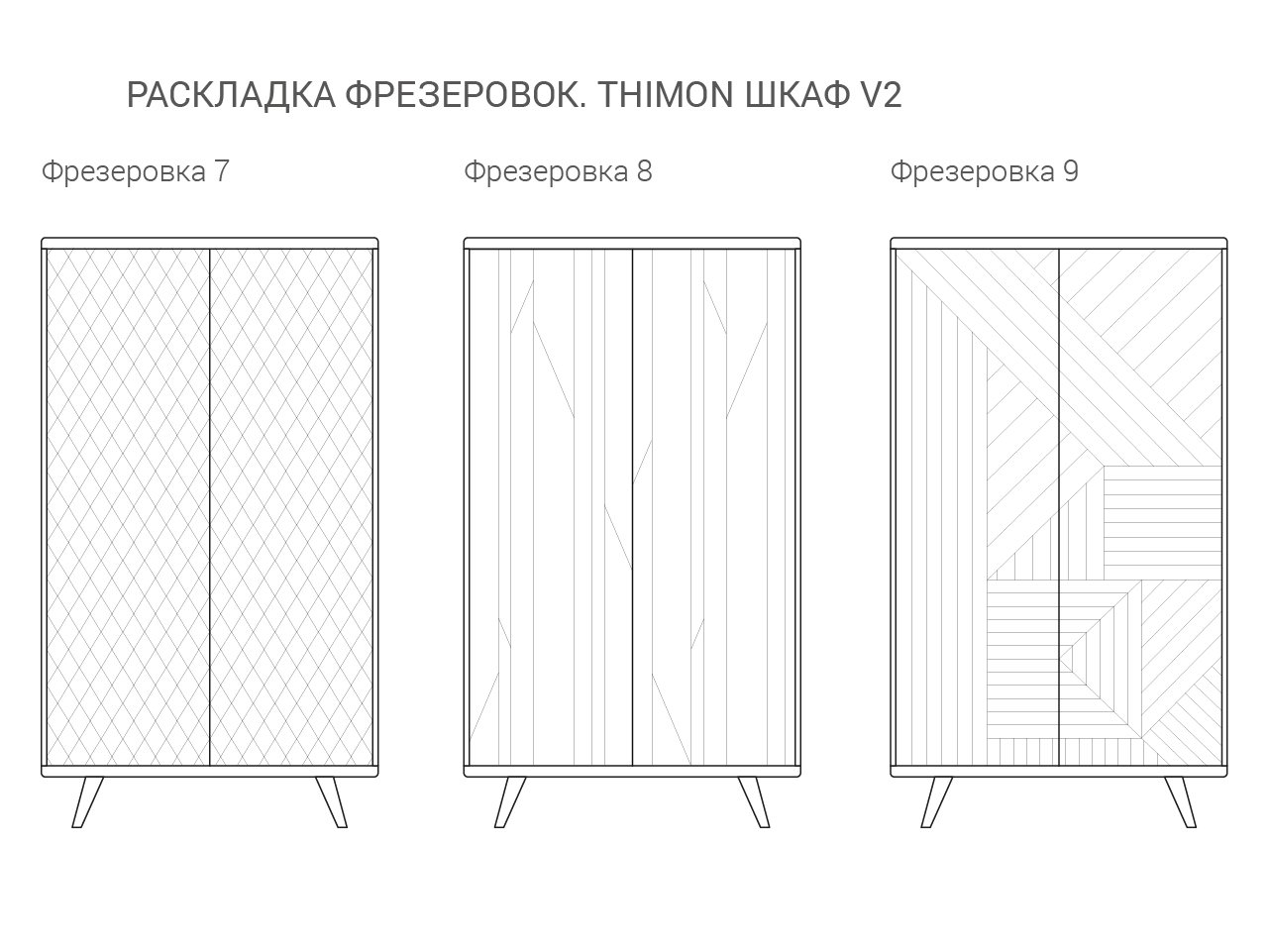 Шкаф распашной двухдверный бежевый с фрезеровкой Thimon v2 THE IDEA  210370 Бежевый  - Вид №8