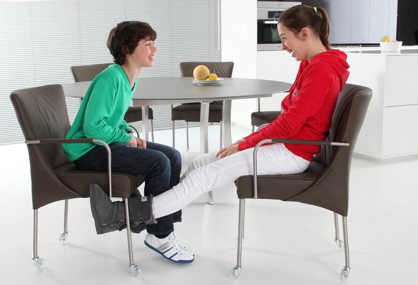 Joli Мягкое кожаное кресло с подлокотниками на колесиках Angelina sun-id-1475105 - Вид №2