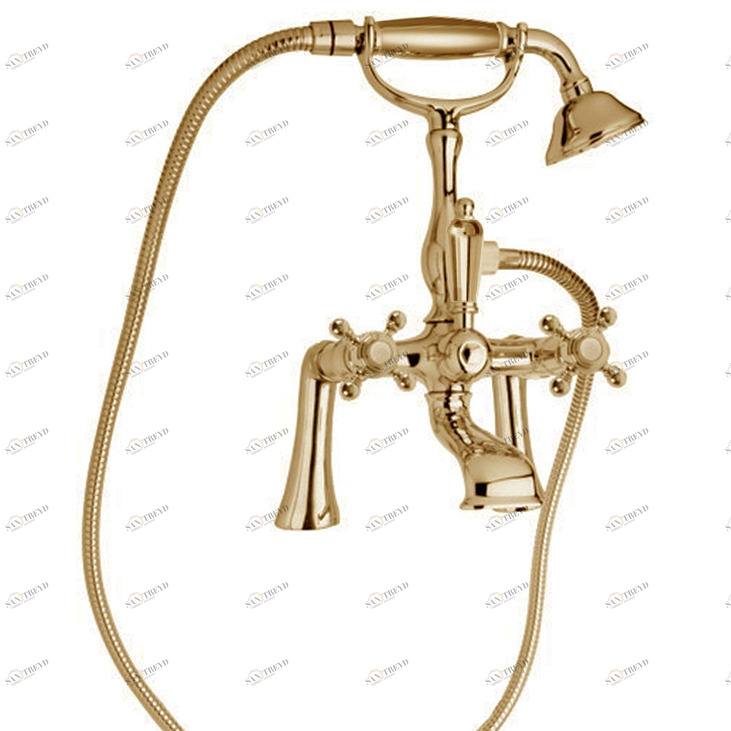 Смеситель на борт ванны с ручным душем, шлангом 150 см CEZARES GOLF-PBV-03/24-M