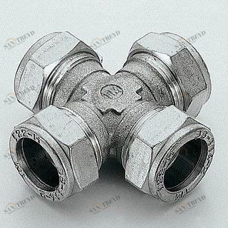 Крестовина 15 х15 х15 х15 обжим никель TIEMME 1000230