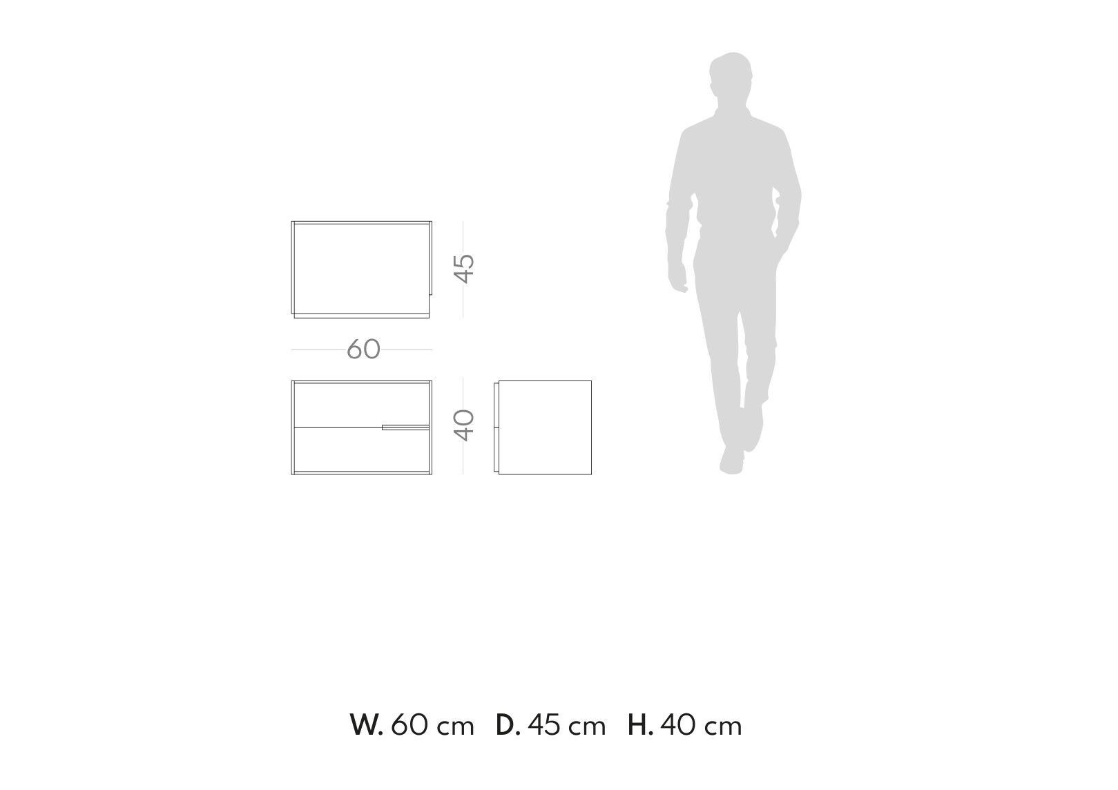 Деревянная прямоугольная тумбочка с ящиками PRADDY Miller ARCH-00126023 - Вид №3