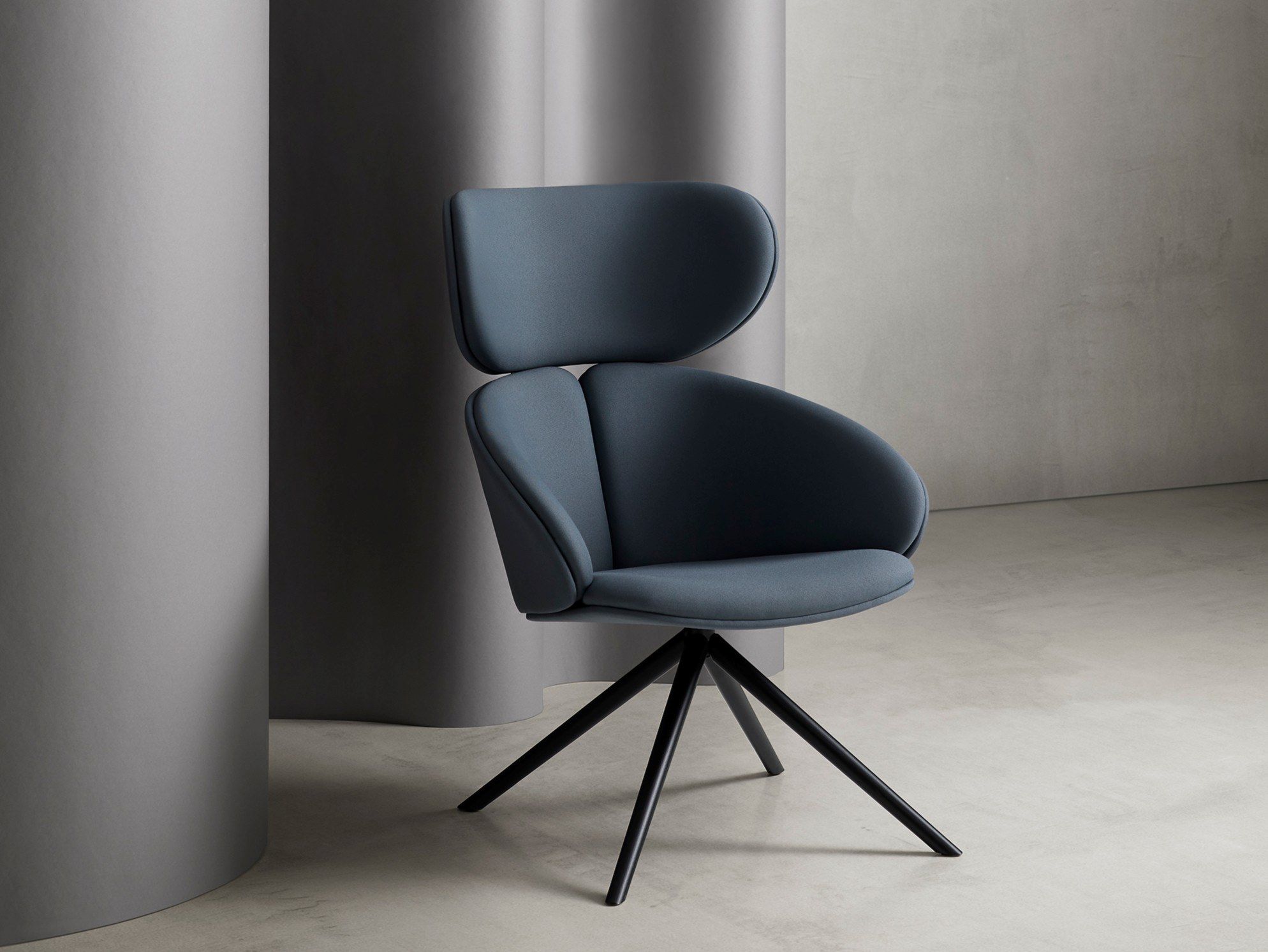 Тканевое кресло с подголовником Mobboli Peach ARCH-00099129