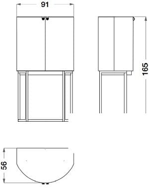 Деревянный и металлический барный шкаф с подносом CPRN HOMOOD Dragonfly ARCH-00125222 - Вид №4