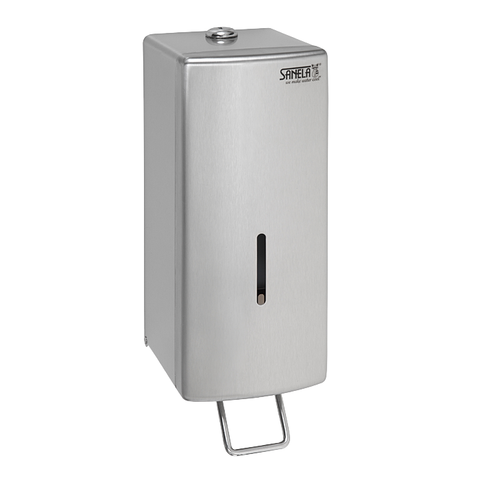 85730 Hержавеющий дозатор жидкого мыла, емкость 1 л, матовая поверхность SANELA 