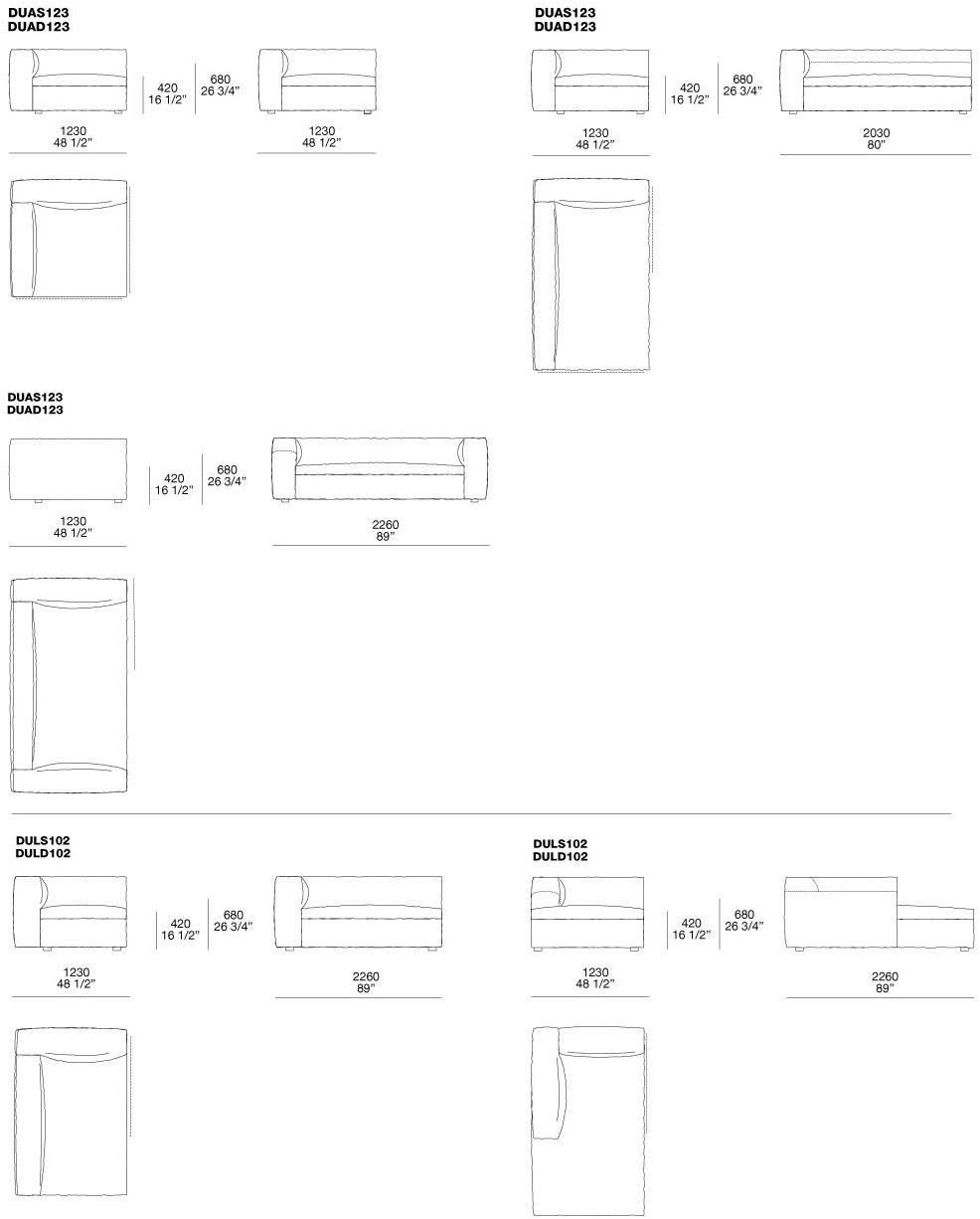 Poliform Угловой диван в коже Dune sun-id-1474495 - Вид №6