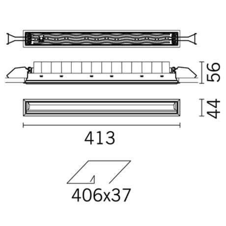 Встраиваемые светодиодные настенные светильники для столешниц iGuzzini Laser Blade ARCH-00105522 - Вид №5