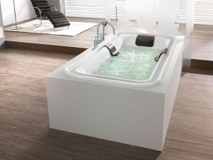 Встраиваемая акриловая прямоугольная ванна с гидромассажем