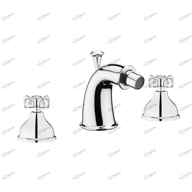 Смеситель для биде на 3 отверстия Белый 8523 GALASSIA Ethos