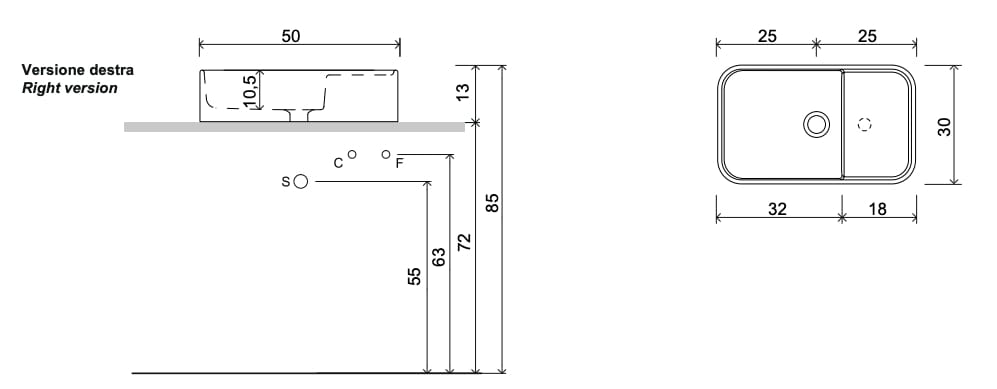 Подвесной умывальник с дверцей Nic Mini Living ARCH-00081701 - Вид №2