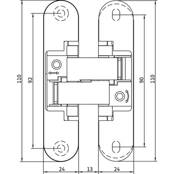 Петля скрытого монтажа Anselmi mod.140 3D ALU Santreyd LK01-893 - Вид №2