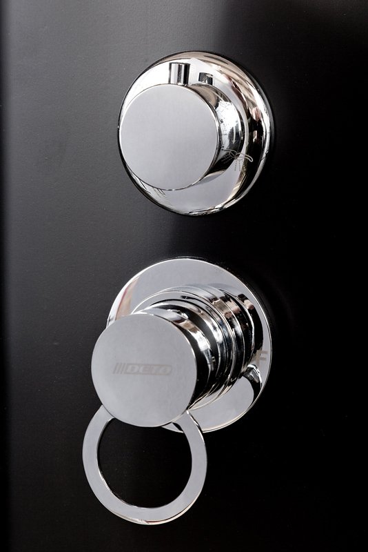 ЕМ1511 R N LED с гм. Душевая кабина DETO Серия EM BМ4590 N (без крыши) BLACK - Вид №8