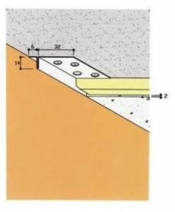 EDILFERRO TRAVEST Каркасный профиль или рольставни по периметру для подвесных потолков