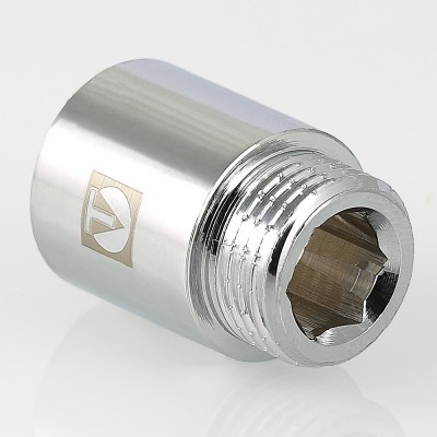 VTr.198.C.0530 Фитинг резьбовой – удлинитель хромированный Valtec 3/4" x 30 мм  - Вид №1