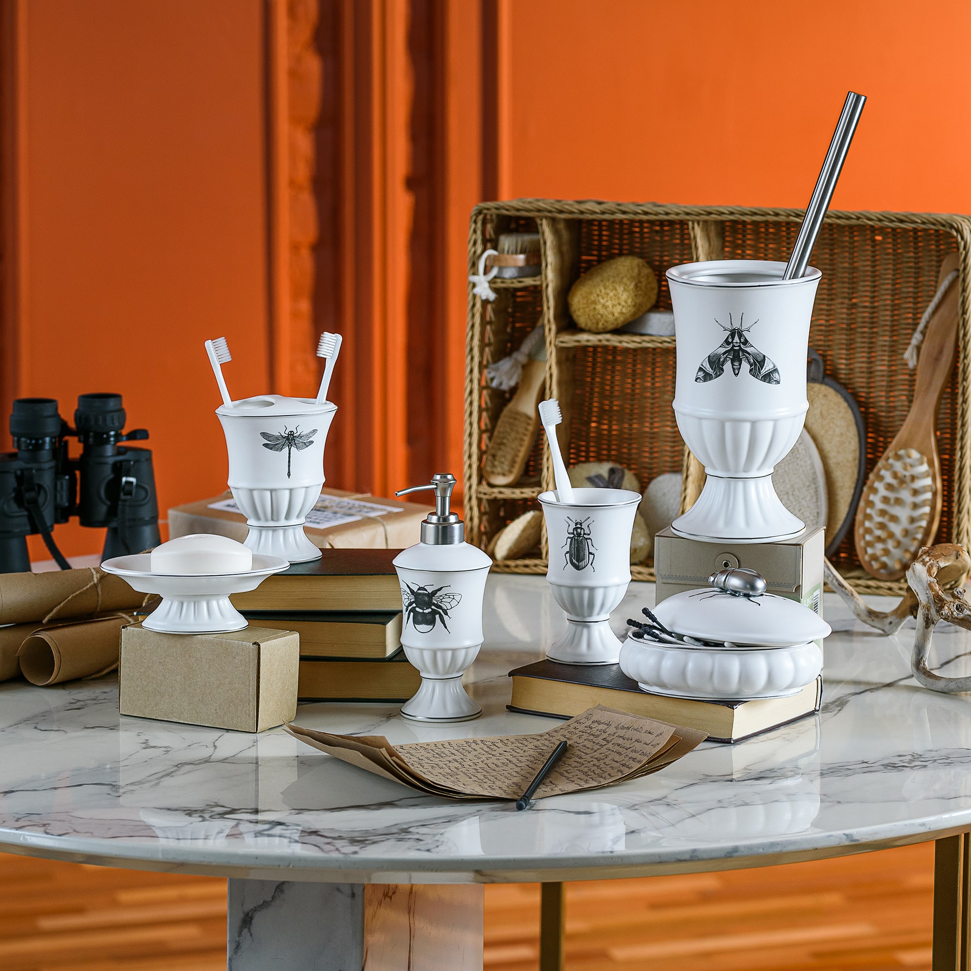 89097050 Дозатор для жидкого мыла цвет белый Buzz Fauna Santreyd  - Вид №5