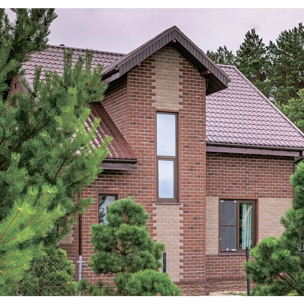 Фасадная плитка Hauberk 2.0 м² красный 82635369 STLM-2132560 ТЕХНОНИКОЛЬ - Вид №4