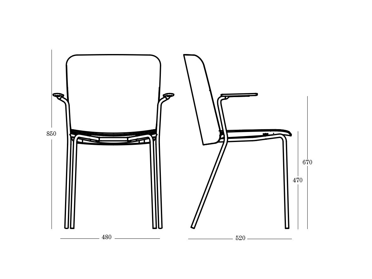 Штабелируемый стул из полипропилена с подлокотниками ONDARRETA Supra ARCH-00103031 - Вид №6