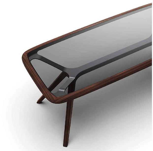 Now & Future Прямоугольный стол из дерева и стекла sun-id-1489177 - Вид №1