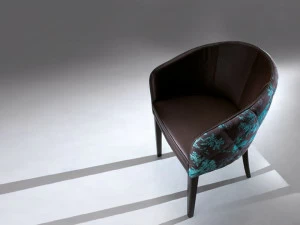 Borzalino Мягкое кресло из кожи и ткани