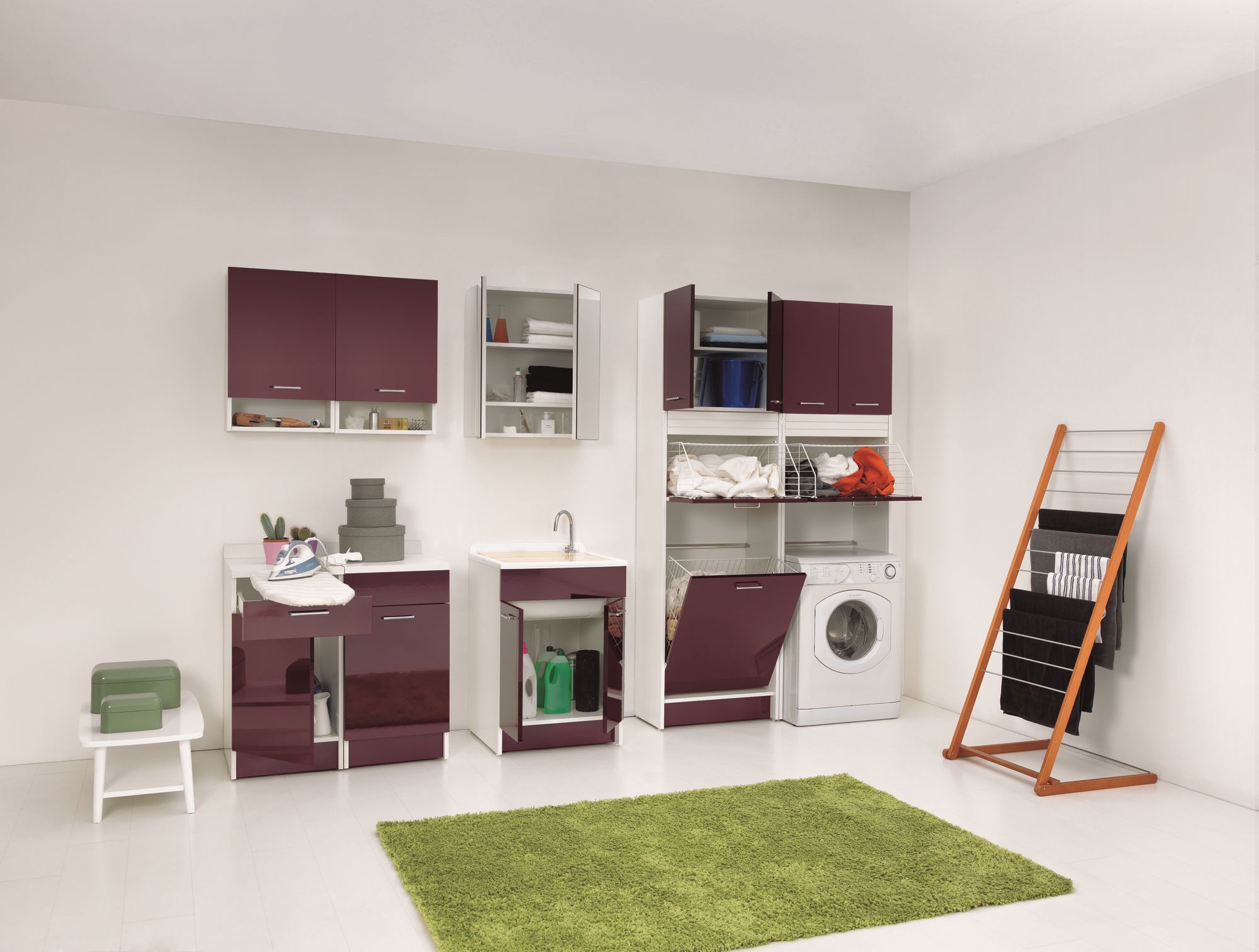 Шкаф для белья из ДСП с распашными дверцами COLAVENE Swash ARCH-00088164 - Вид №9