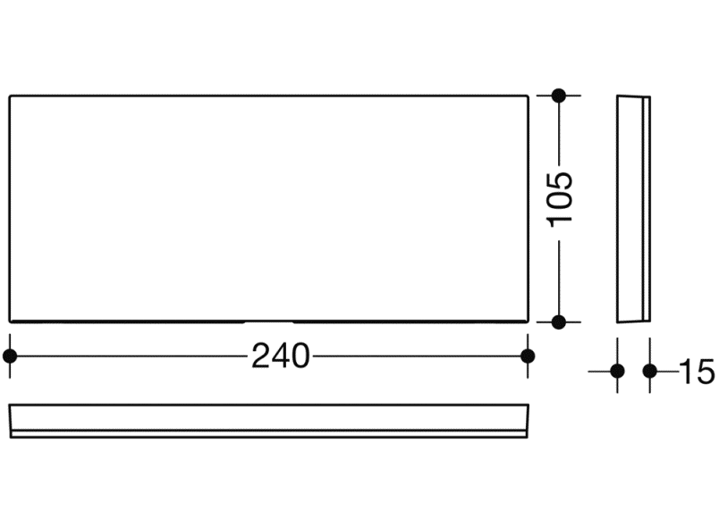 950.51.01590 Крышка монтажной пластины HEWI System 800 K  - Вид №1