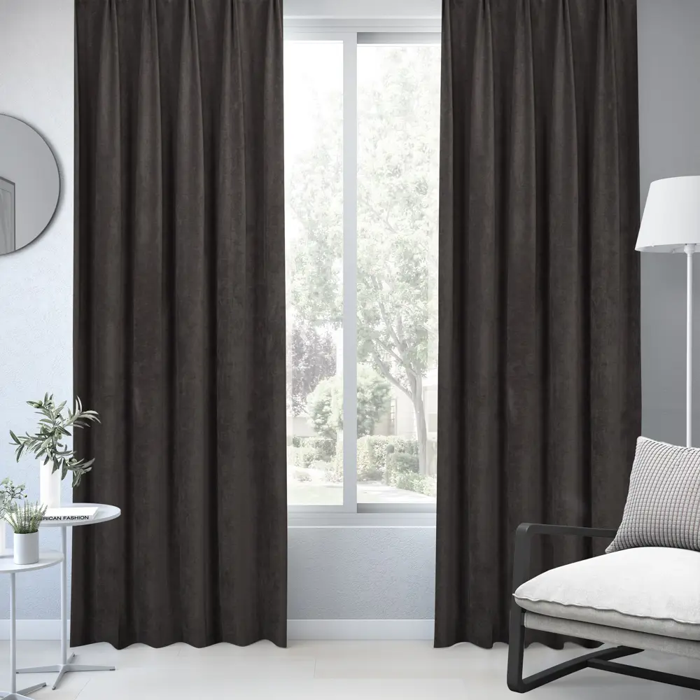 Штора на ленте Inspire Engera 200x280 см цвет серый 89343215 STLM-2059560 