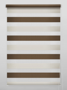 Рулонная штора день-ночь MIAMOZA ПОРТО 80x160 см коричневая 84522483