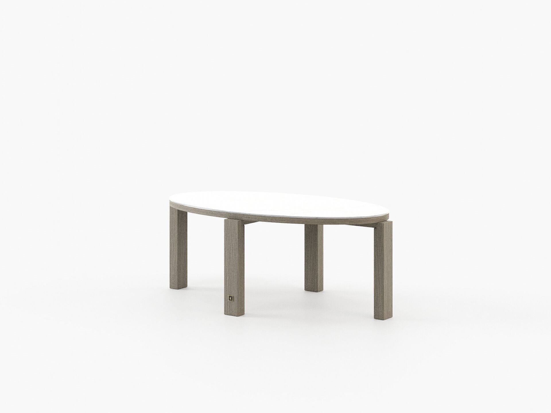 Деревянный круглый низкий журнальный столик Laskasas TASOS ARCH-00031095 - Вид №6