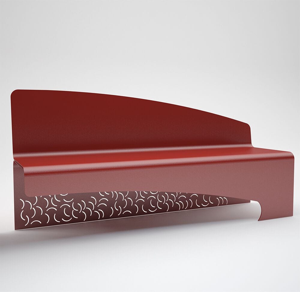 Стальная скамья со спинкой CITYSì ECLISSE ARCH-00043573 - Вид №1