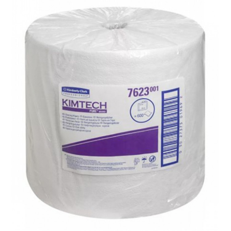 7623 Kimberly Clark Нетканый протирочный материал рулонный Kimberly-Clark Kimtech Pure 7623 1-слойный 1 рулон 228 м 