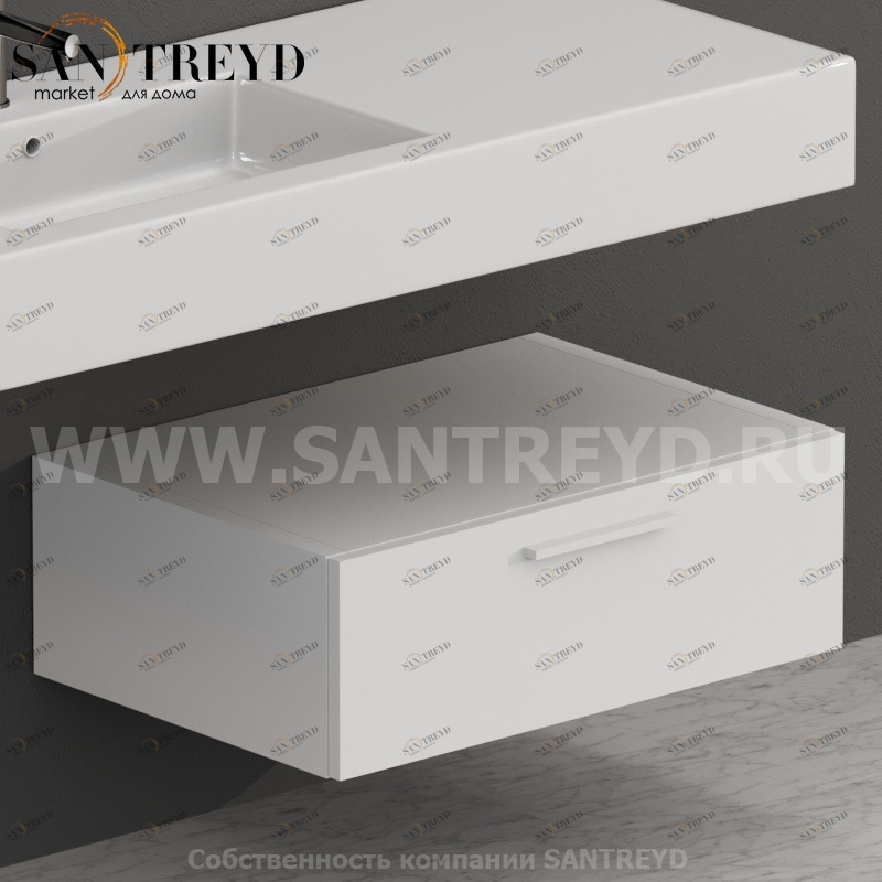 S07024BO2 Тумба с 1 ящиком 70 см белая Globo ARREDO WOOD Италия Ceramica Globo